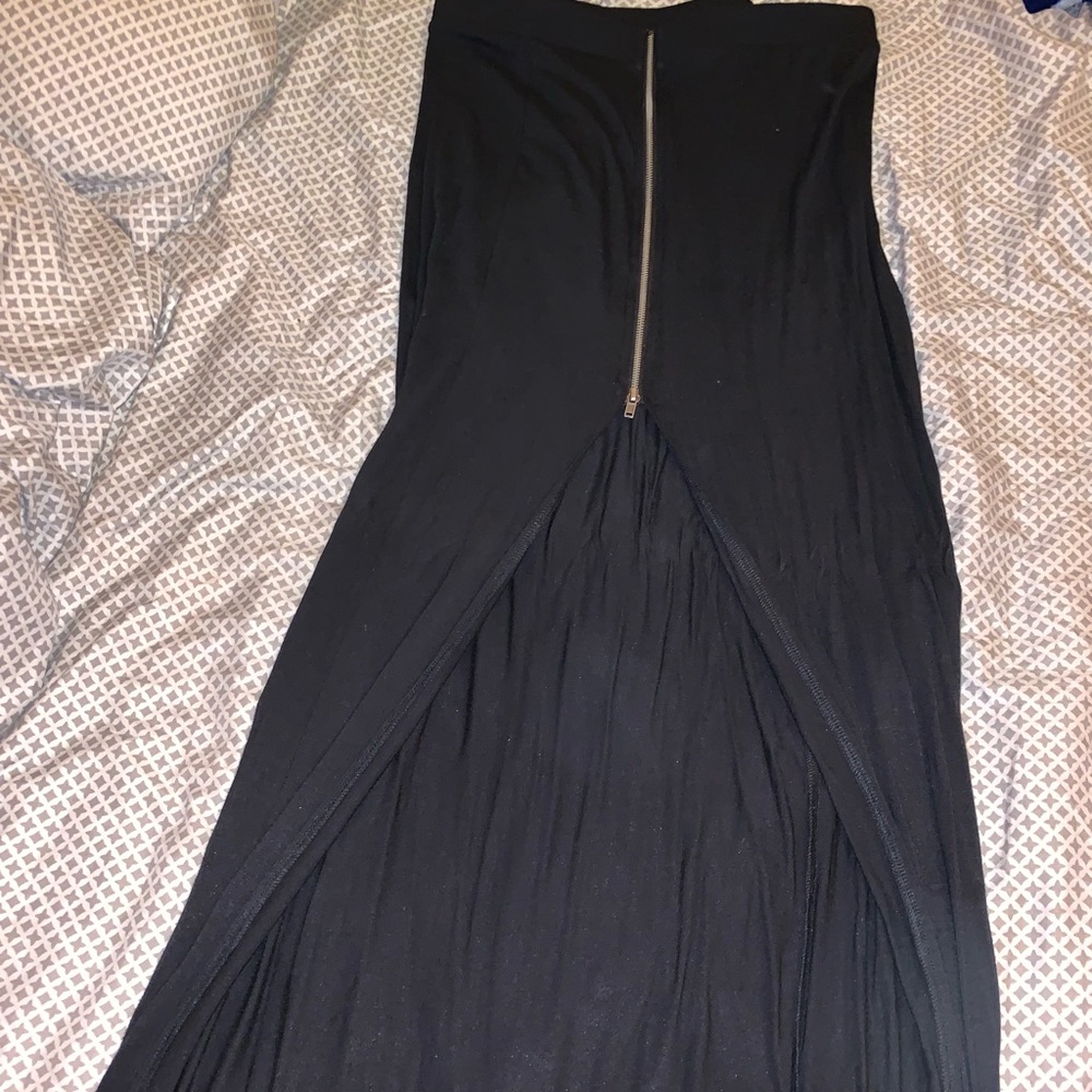 Mini skirt with long tail